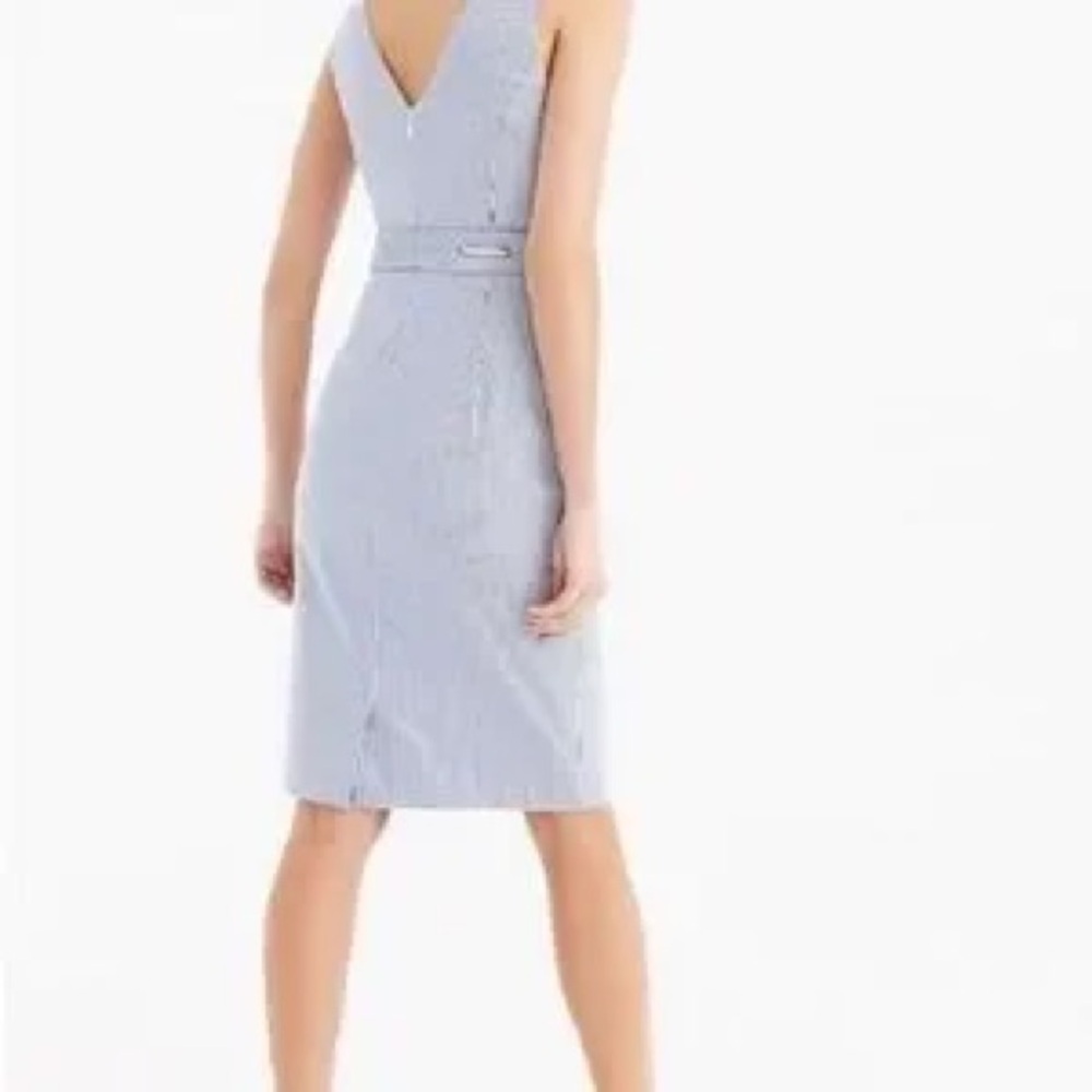 J Crew Blue and White Striped Pencil Dress - Picture 7 of 7